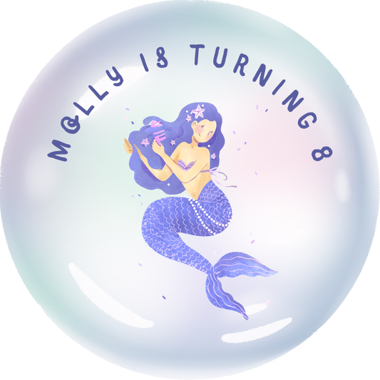 Personalised Mermaid Birthday Party - Stickers