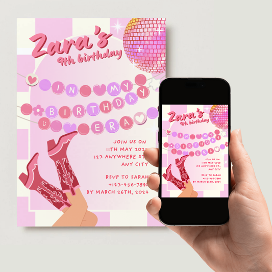Personalised Swiftie Birthday Invitations - Digital