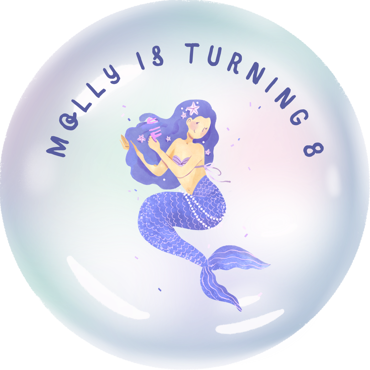 Personalised Mermaid Birthday Party - Stickers