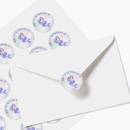 Personalised Mermaid Birthday Party - Stickers